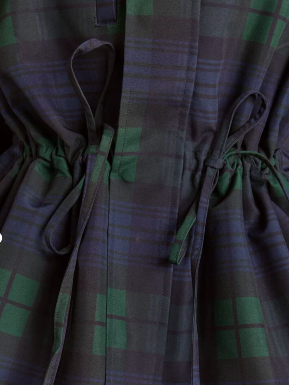 Damson Mader - Liu Shower Proof Raincoat - Navy Check - Picture 7 of 11